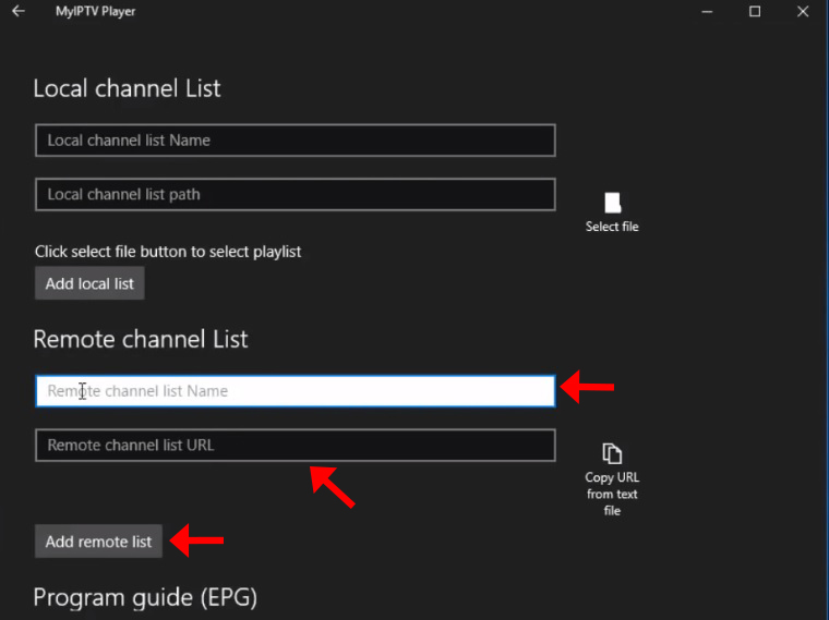 How to setup IPTV on Microsoft devices via MyIPTV Player