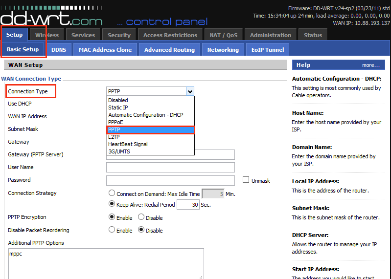 How to setup VPN on a DD-WRT router