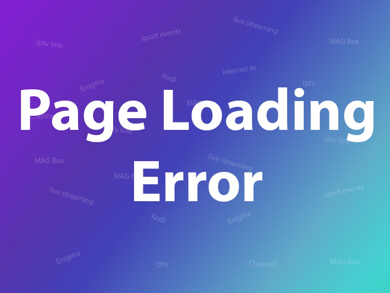 MAG problems - page loading error